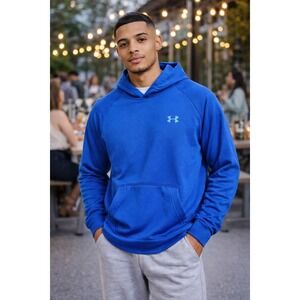 Under Armour L/S Loose Lightweight Blue Hoodie Men's size‎ MEDIUM